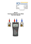 Manual Hand-held Ultrasonic Flow Meter PCE