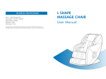 L SHAPE MASSAGE CHAIR User Manual