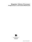 Magellan Motion Processor Programmer`s Command Reference