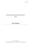 Corentium Report & Analysis SW v2.2 User manual