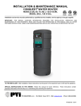 installation & maintenance manual conquest® water heater