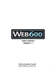 Sensaphone Web600 User Manual