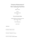 Ultrasonic Measurement of Thin Condensing Fluid Films