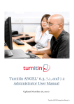 Turnitin ANGEL® 6.3, 7.1, and 7.2 Administrator User Manual