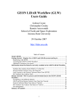 GEON LiDAR Workflow (GLW) Users Guide