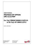 Profibus DP Option OPC-G11S-PDP Instruction Manual SDM