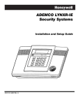 ADEMCO LYNXR-IE Security Systems Installation and Setup Guide