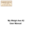 My Weigh Axe A2 User Manual