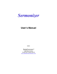 Sermonizer User`s Manual