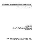 ASTROS User`s Reference Manual for Version 20.