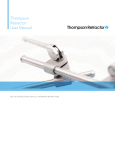 Thompson Retractor User Manual - Thompson Surgical Instruments