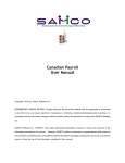 Canadian Payroll User Manual