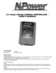 8.5 Amps SOLAR CHARGE CONTROLLER – USER`S MANUAL