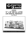 CX701 12” x 28” METAL LATHE with DIGITAL