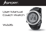 User Manual Coach Watch W226