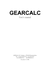 User`s Manual of GEARCALC