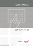 User`s Manual CONCEPT 301 LF