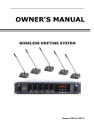 owner`s manual wireless meeting system