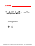 Toshiba Q7 Drives Installation & Operation Manual