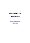 ACA Capture Pro User Manual