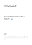 RecoveryVault Express Client User Manual