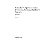 Oracle Applications System Administrator`s Guide Release 11i