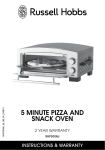 5 MINUTE PIZZA AND SNACK OVEN