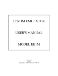 EPROM EMULATOR USER`S MANUAL MODEL EE1M