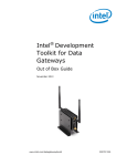 Intel Development Toolkit for Data Gateways Out of Box Guide
