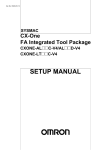 SYSMAC CX-One FA Integrated Tool Package Setup Manual