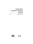 556A Acquisition Interface Module User`s Manual