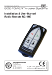 Installation & User Manual Radio Remote RC-11E