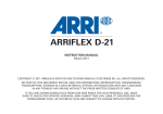 ARRIFLEX D-21 Manual
