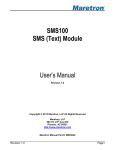 SMS100 User`s Manual