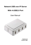 Network USB over IP Server With 4