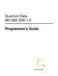Quantum Data 881/882 SDK 1.0 Programmer`s Guide