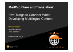 MadCap Flare and Translation: Five Things to Consider When