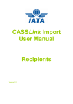CASSLink Import User Manual Recipients