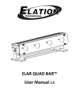 ELATION ELAR QUAD BAR - USER MANUAL 2.0