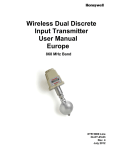 Wireless Dual Discrete Input Transmitter User Manual Europe 868