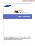 OfficeServ 7400-GSIM User Manual