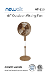 16” Outdoor Misting Fan AF-520