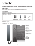 Analog Contemporary Corded 1-line Hotel Phone - Vtp