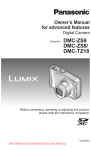 Panasonic Lumix DMC-TZ18 User`s Manual