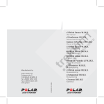 Polar s3 Stride Sensor W.I.N.D. User Manual