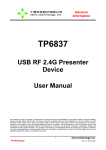 TP6837 USB RF 2.4G Presenter Device User Manual
