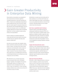 Gain Greater Productivity in Enterprise Data Mining