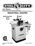 48115 / 48120 - Industrial Shaper w/ Parts Breakdown