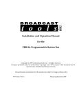 Installation and Operation Manual for the PBB-24