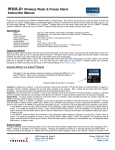 WWA-01 Wireless Water & Freeze Alarm Instruction